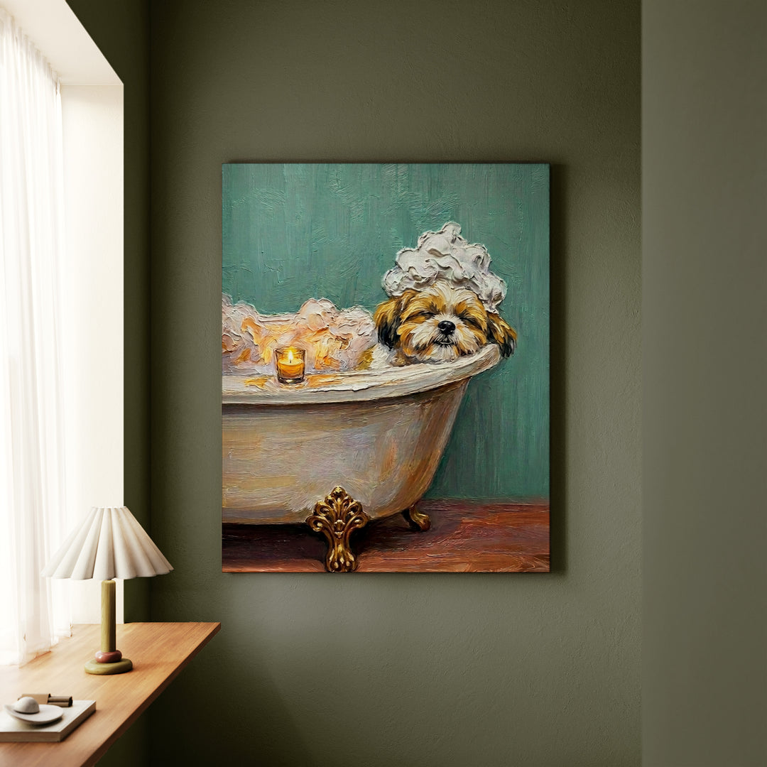 Shih Tzu Spa Day Canvas
