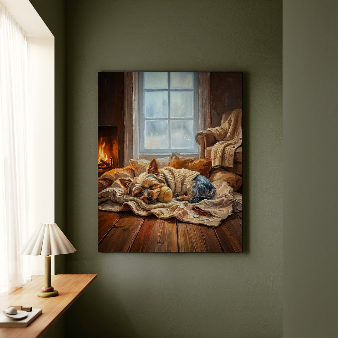 Yorkie Calm Memories Canvas